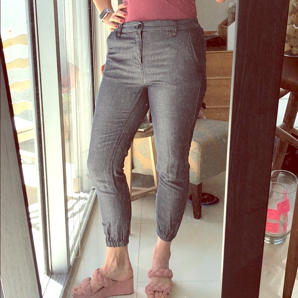 lightweight denim joggers